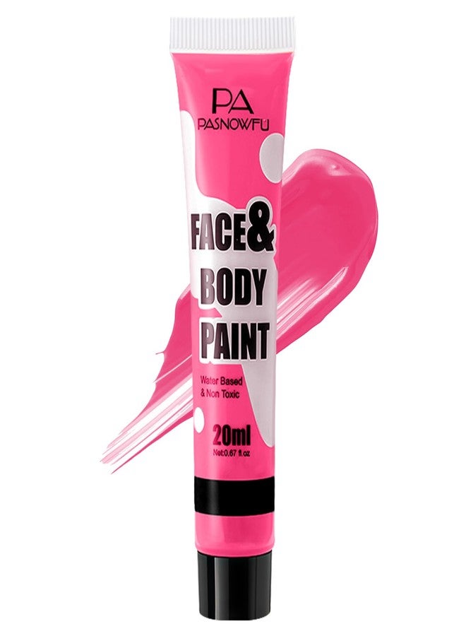 PASNOWFU Pink Face Paint -Water Based Non-Toxic Highly Pigmented Body Painting for Vintage Doll Puppet Halloween SFX Cosplay, Full Coverage Washable Paint for Costume Party Stage Performance - Image 1